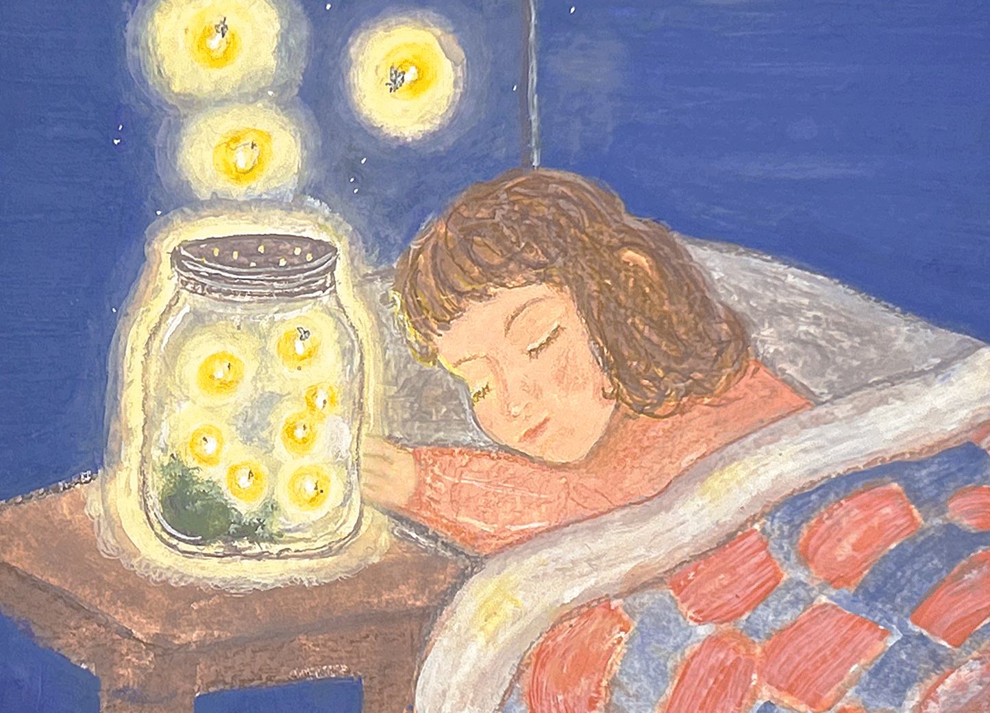 Firefly Nightlight (Sleeping Girl with Jar of Fireflies)