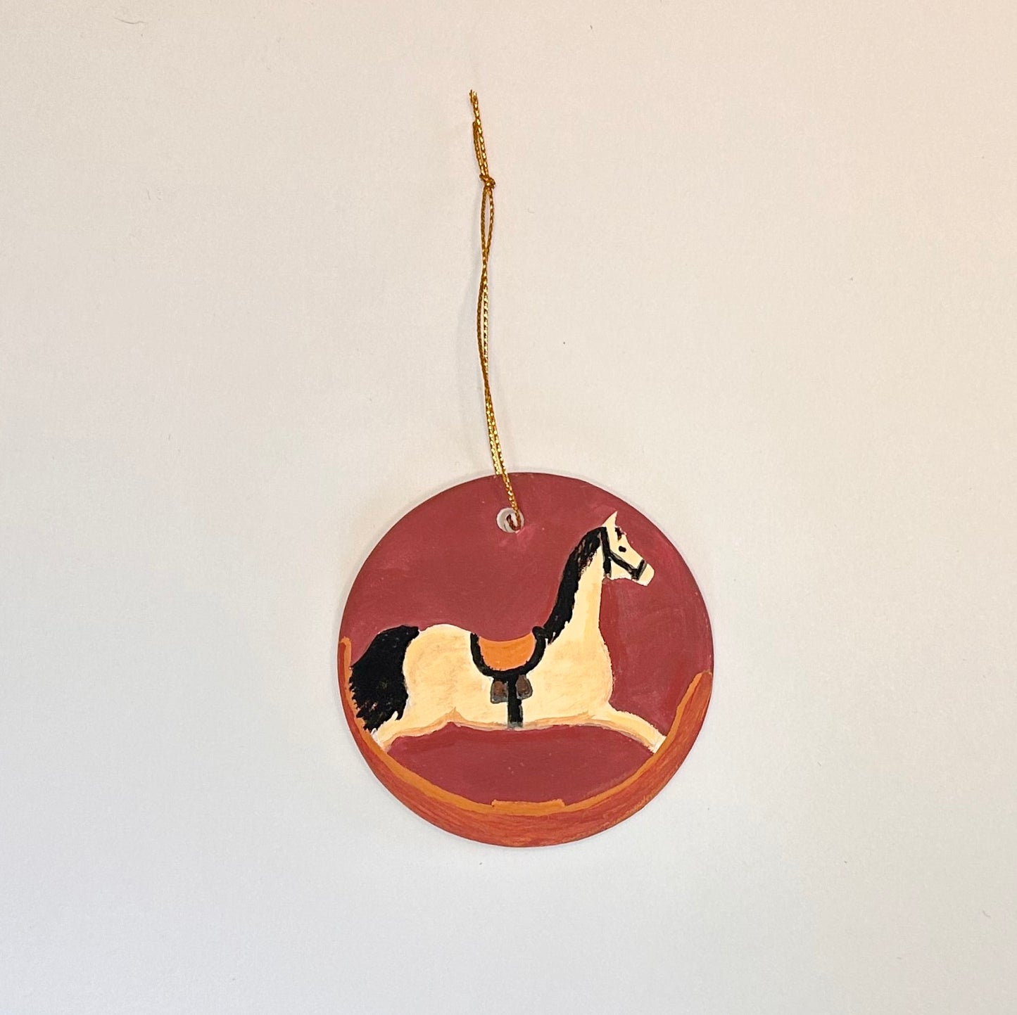 Hand-Painted Ornament – Rocking Horse (One of a Kind)