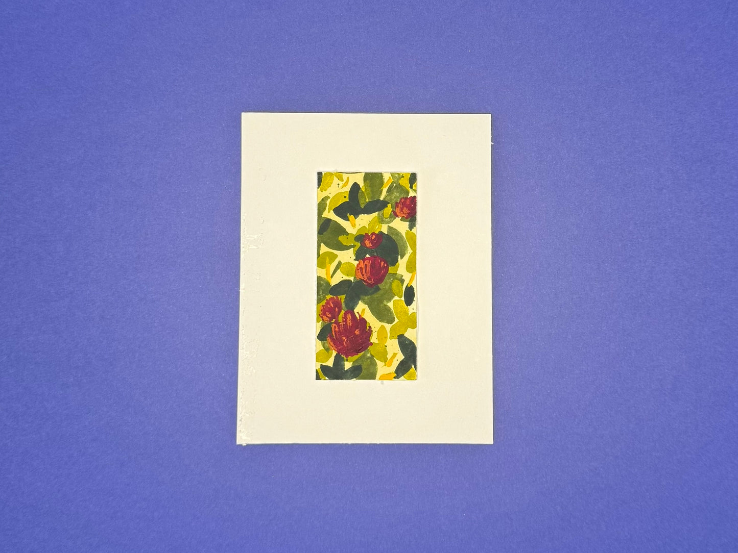 Gorgeous artwork with a floral design mounted on premium paper.