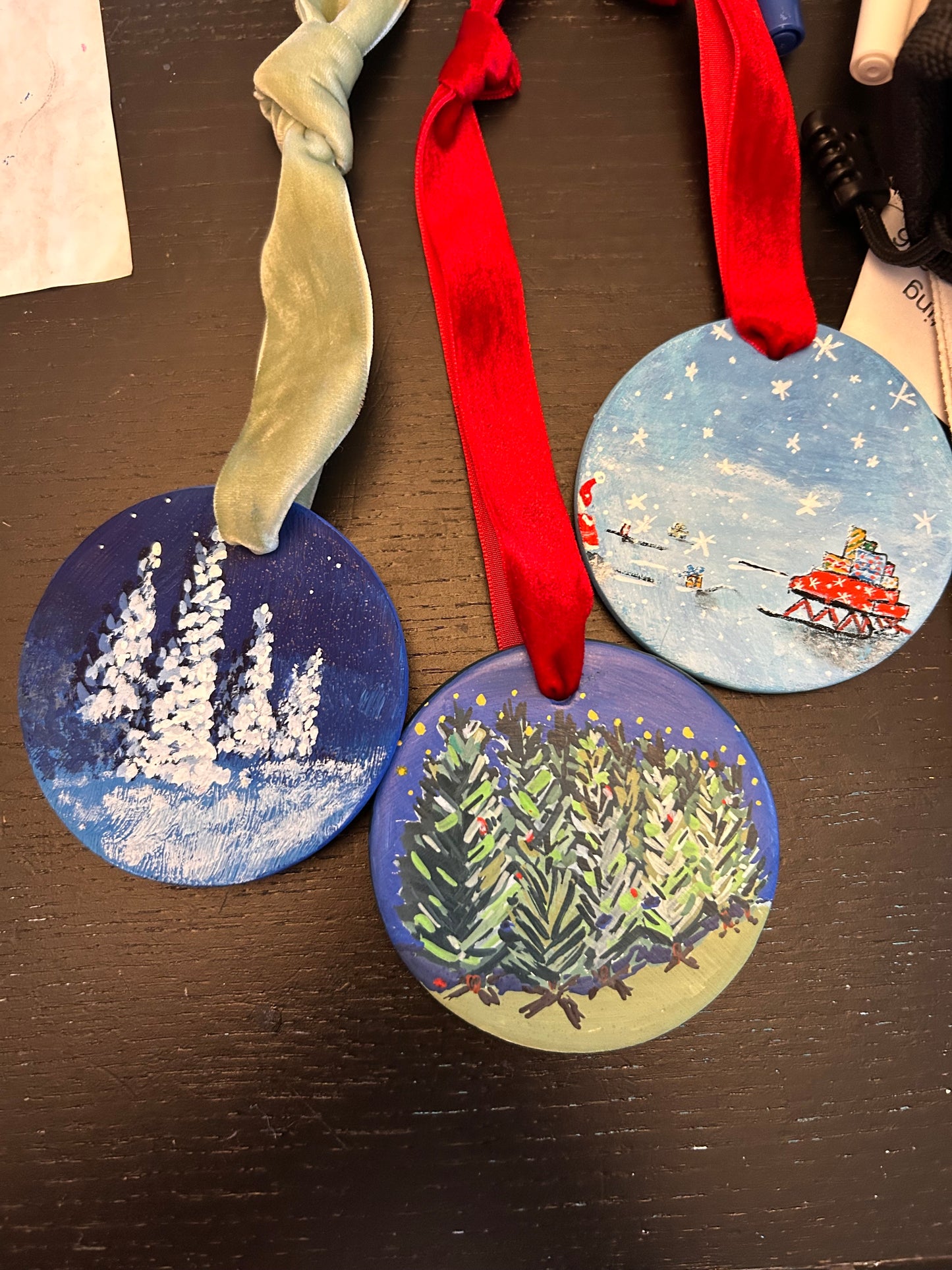 Hand-Painted Ornament – "Christmas Tree Farm Picks" (One of a Kind)